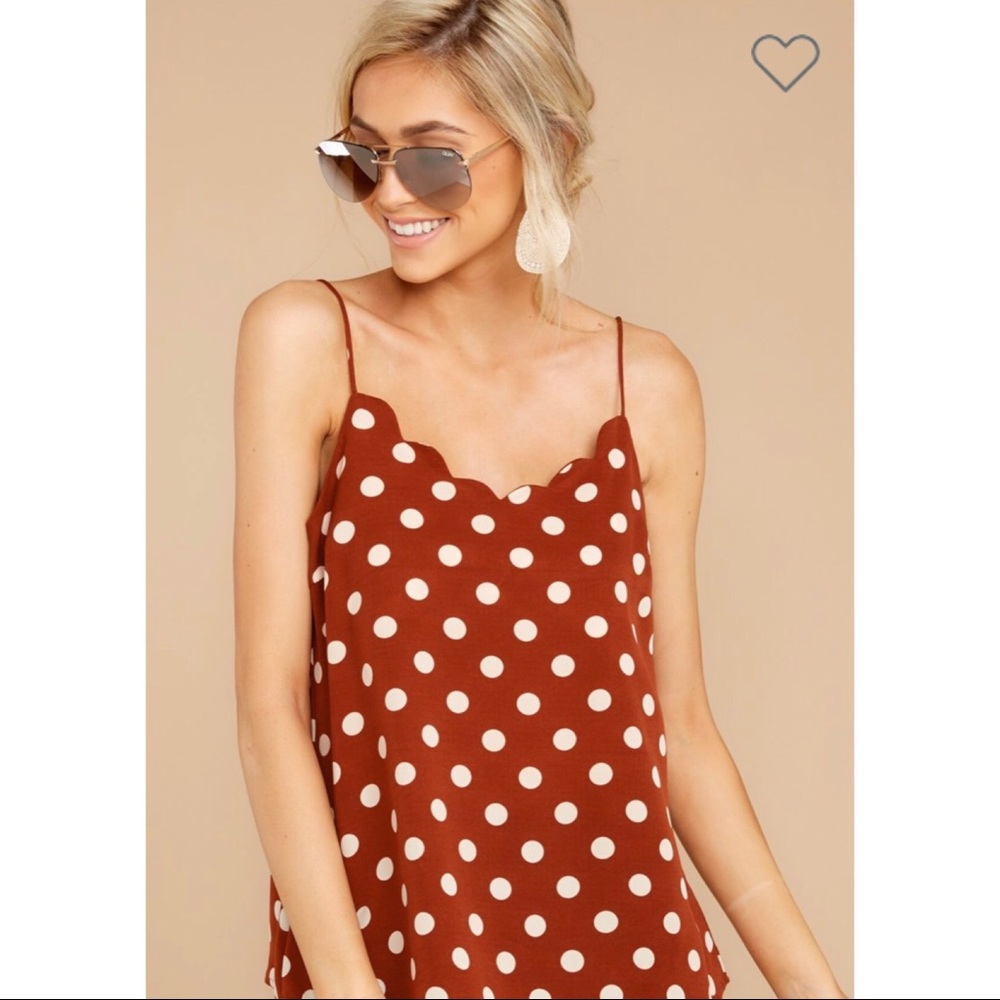 NWT Red Dress Boutique Dot Stop Me Now tank!